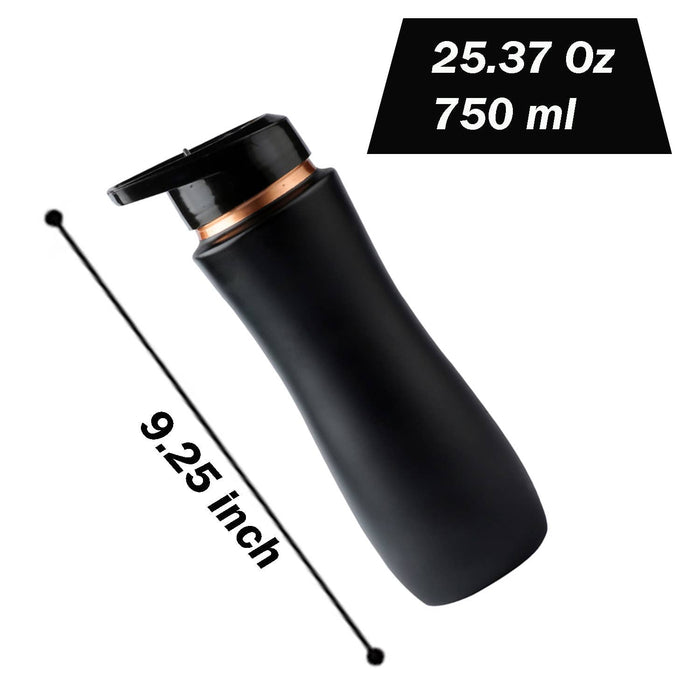 Copper bottle with spout (black) 750ml