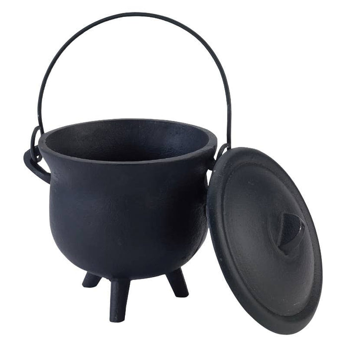 Tall witch's cauldron with lid