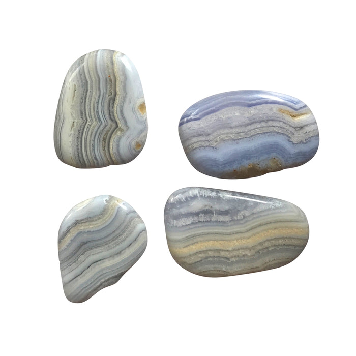 Lace agate 3-4.5cm flat palm stone