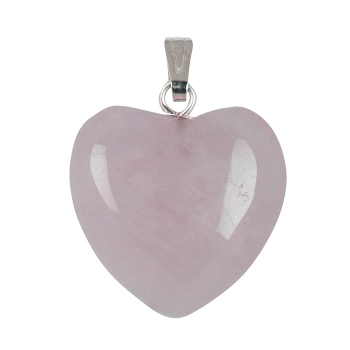 Rose quartz heart pendant