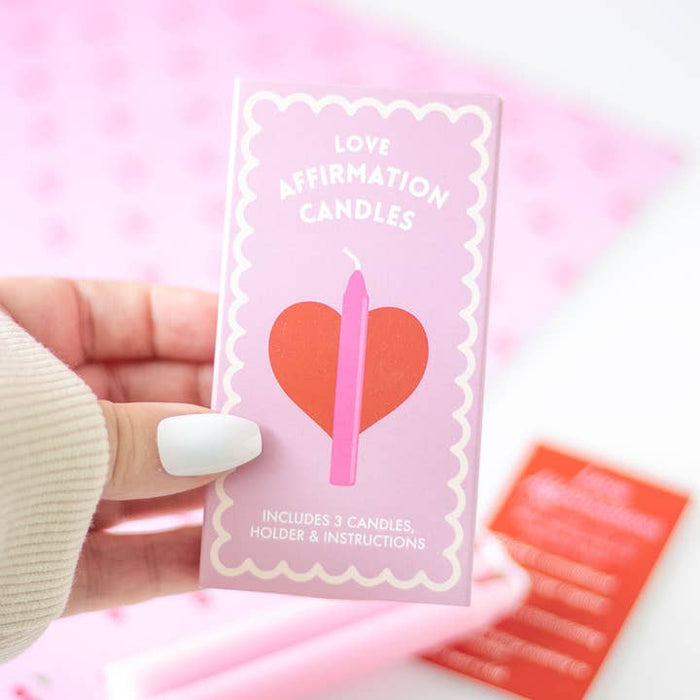 The Perfect Match - Love Affirmation Candles (3 pcs, holder + instructions)