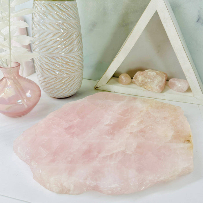 Rose quartz plate - 3kg 