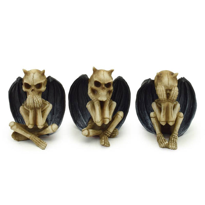 Three Grim Reapers Set "See no evil, hear no evil, speak no evil"