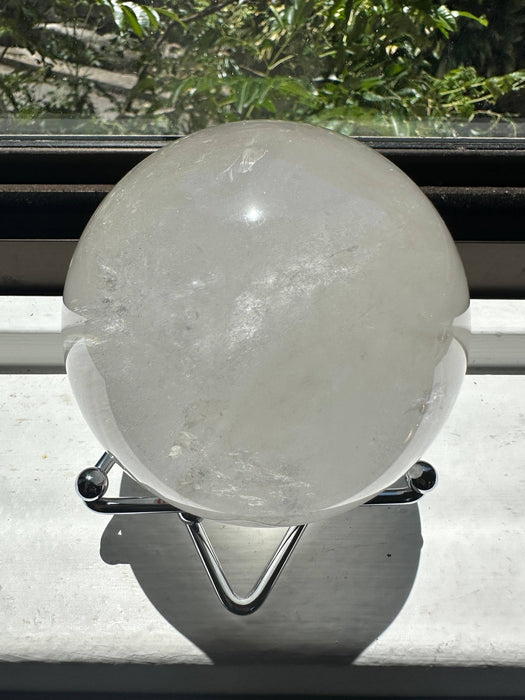 Suuri kirkas vuorikristallipallo sateenkaarisulkeumilla – 891 g (#7)