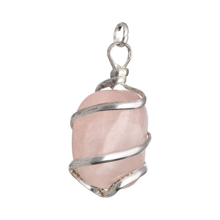 Rose Quartz - Spiral Pendant