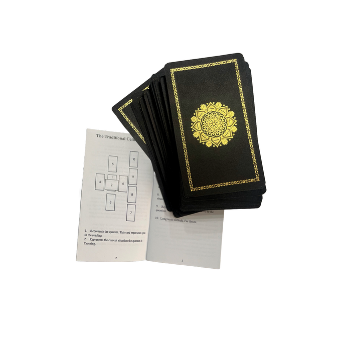 Gold Foil Tarot Deck – vedenkestävä premium-korttipakka opasviholla