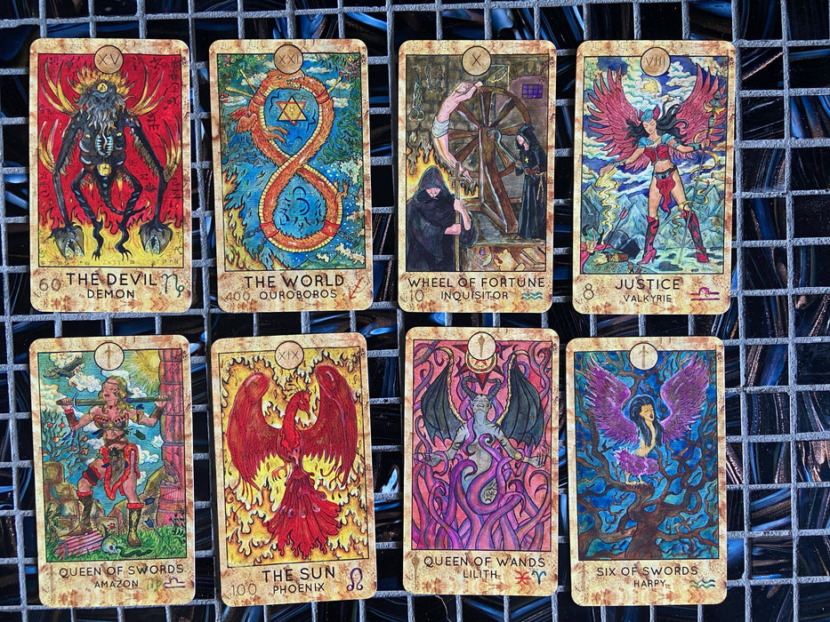 Mythisches Tarot-Deck und Leitfaden | Volle Größe | Hergestellt in den USA |