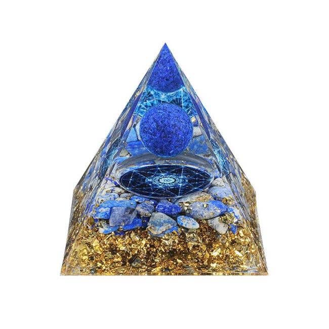 Lapis lazuli orgoniittipyramidi Metatron 6 cm
