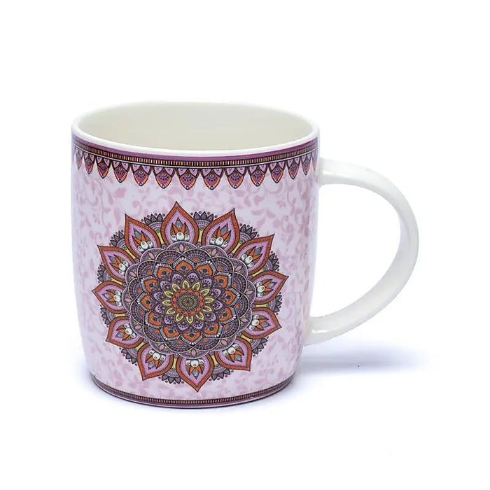 Teebecher Mandala lila 4 dl - mit Stahlsieb