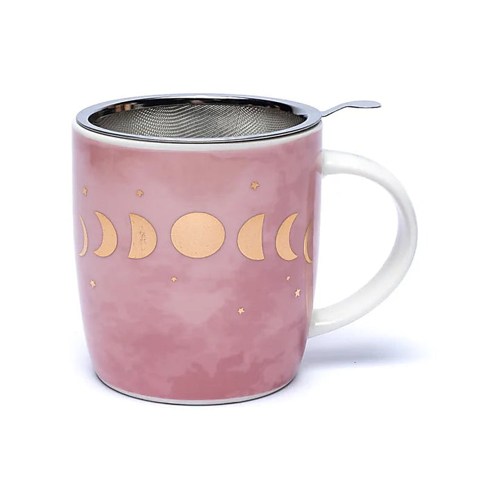 Moon Phases Tea Mug with Strainer 4dl