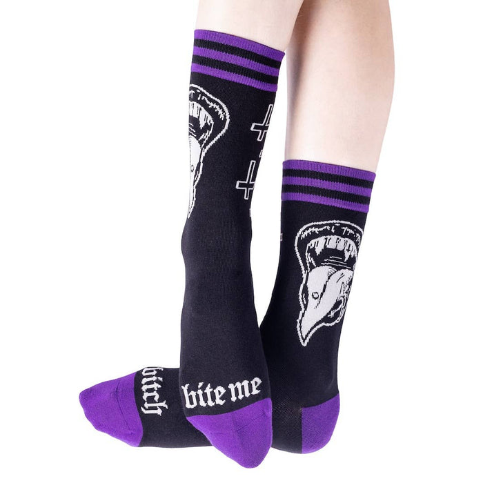 Bite Me Bitch Crew Socks - sukat - FootClothes