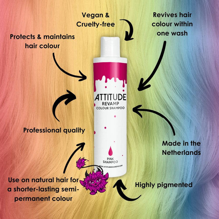Revamp Pink Color Shampoo - Attitude Hair Dye