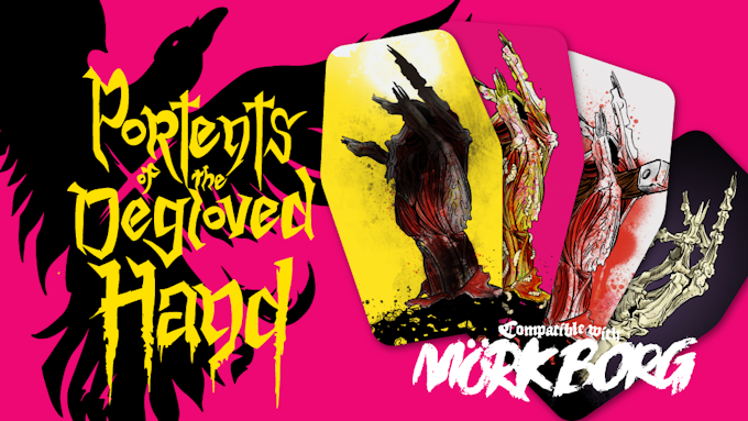 Portents of the Degloved Hand for MÖRK BORG - Omen Sacrifice Deck standard edition (Kickstarter)