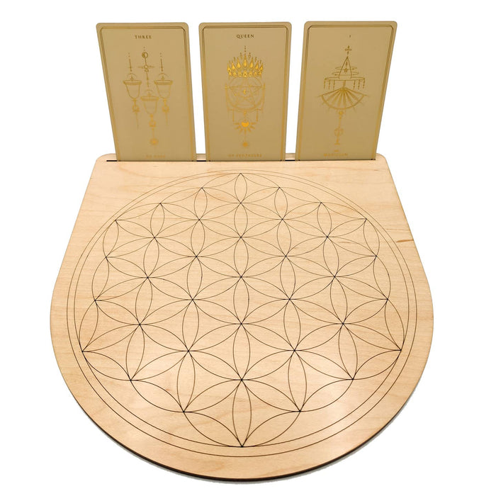 Flower of Life Crystal Grid korttipidike iso - Ritual Pursuits