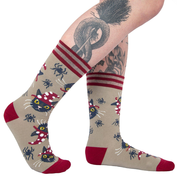 Witchy Whiskers Crew Socks - sukat - FootClothes