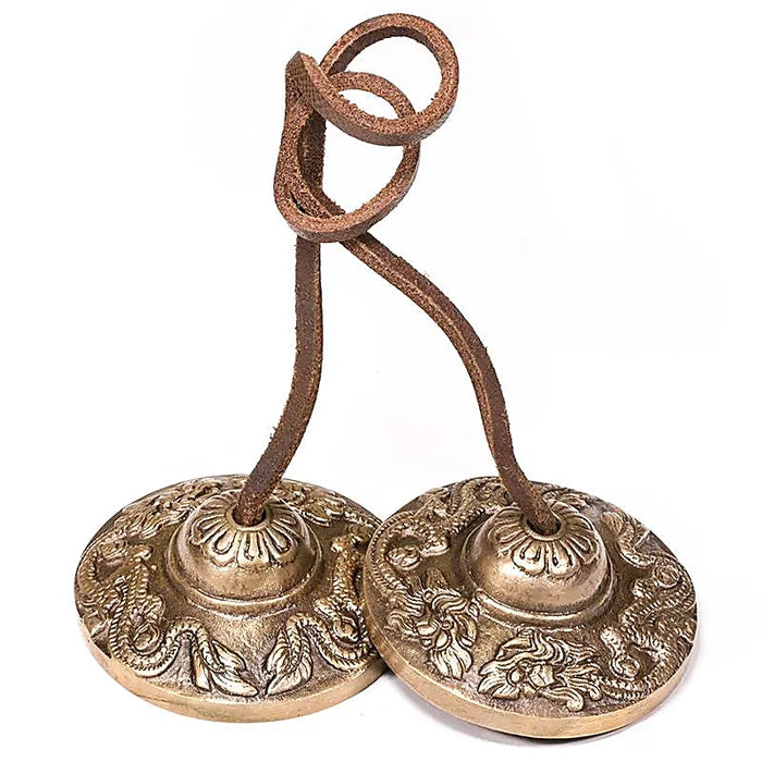 Tingsha meditaatio Symbaalit lohikäärmekoristelu 199g  5.8cm