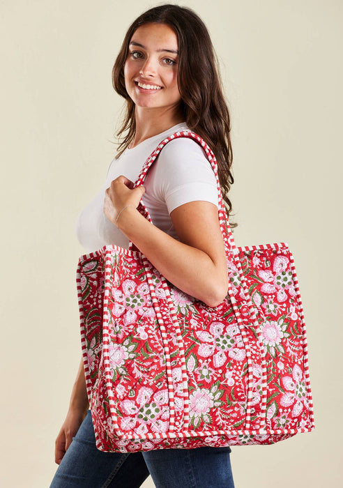 Gulab Floral -tikattu ostoskassi