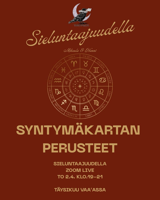 Sieluntaajudella ZOOM live To.2.4 klo.19-21 Syntymäkartan perusteet