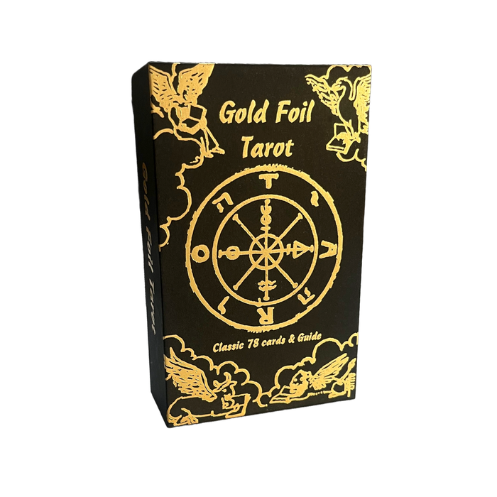 Gold Foil Tarot Deck – vedenkestävä premium-korttipakka opasviholla