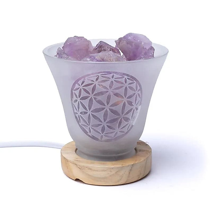 Flower of life valaisin kaapelilla ja led-valolla