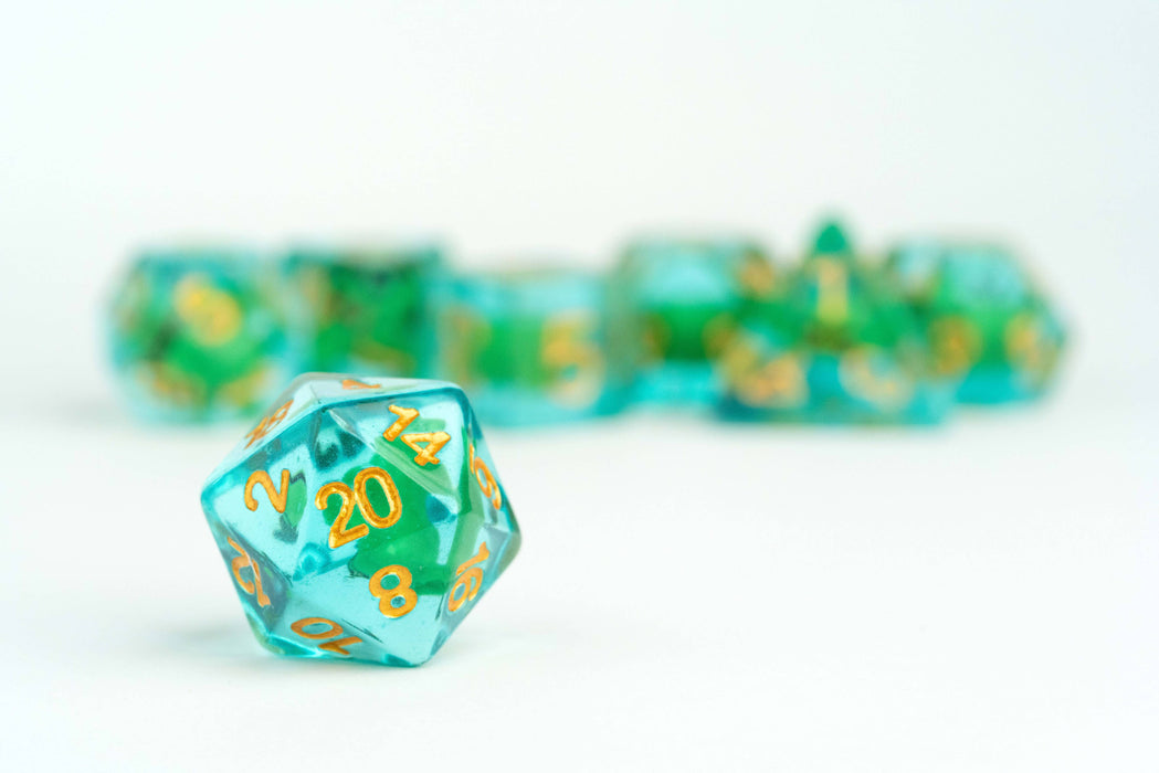 Pathfinder Mutagen Goblin Inclusion Dice - Metallic Dice Games