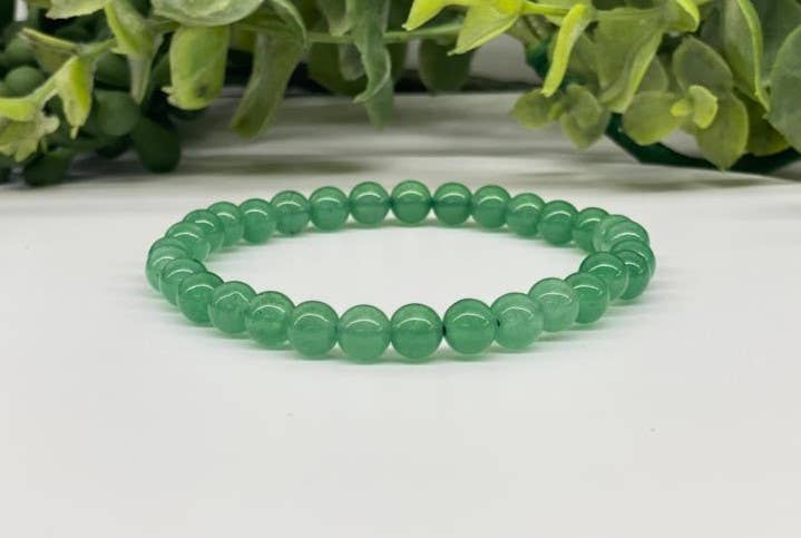 Flexibles Jade-Armband mit 6 mm Perlen