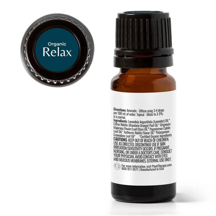 Organic Relax eteerinen öljysekoitus 10 ml – Plant Therapy
