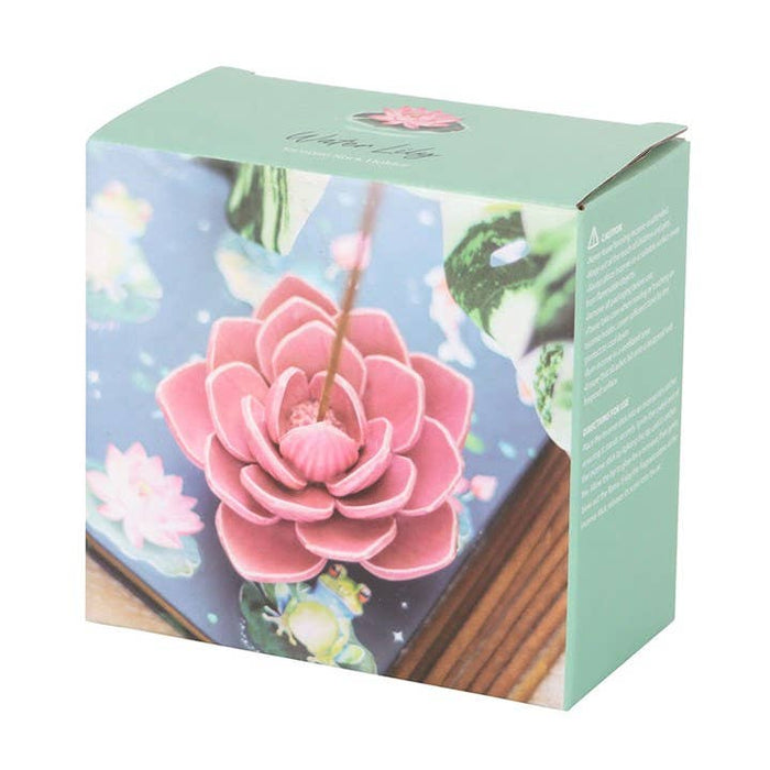 Pinkki Lotus keraaminen suitsukeastia