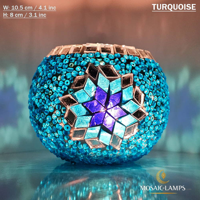 Mosaiikki tuikkulyhty Turkoosi