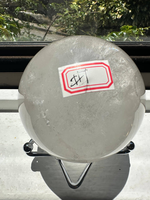 Suuri kirkas vuorikristallipallo sateenkaarisulkeumilla – 891 g (#7)