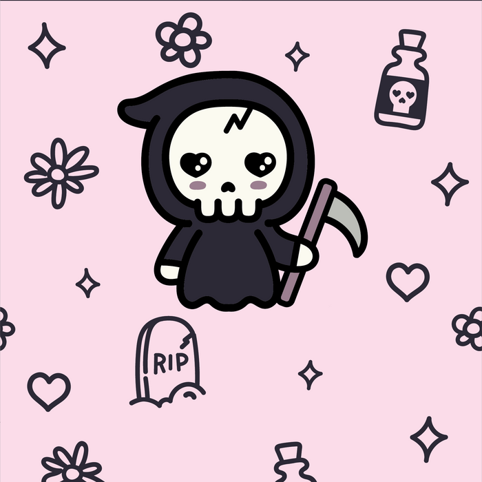 Pastel Goth Grim Reaper -nilkkasukat - FootClothes