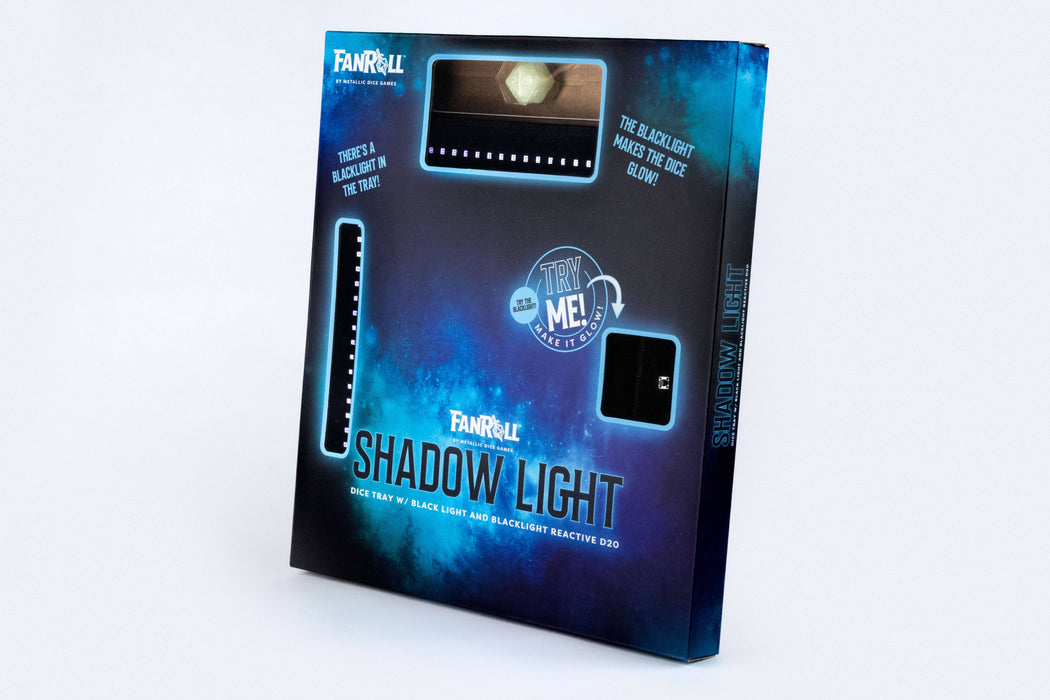 Shadow Light Blacklight UV-noppatarjotin ja d20: Black - Fanroll