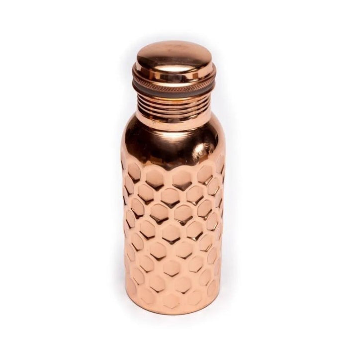 Copper Drinking Bottle Hammered (500ml)