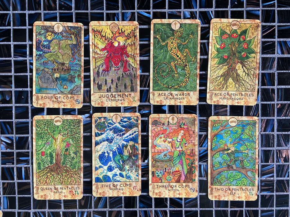 Mythisches Tarot-Deck und Leitfaden | Volle Größe | Hergestellt in den USA |