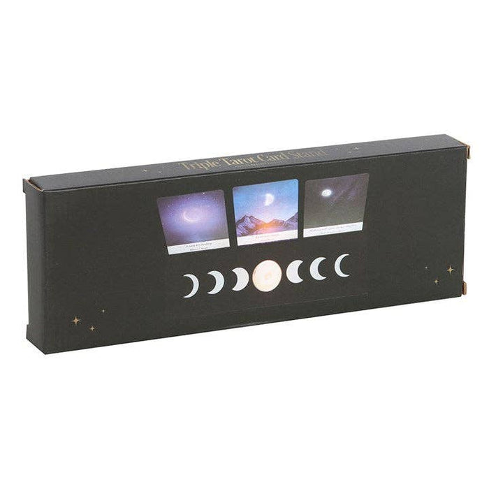 Musta puinen tarotkorttiteline