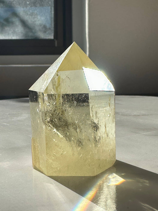 Luonnollinen sitriini obeliski #13