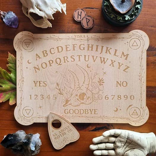 Forest Skull Spirit Board & Planchette - Yiska Designs