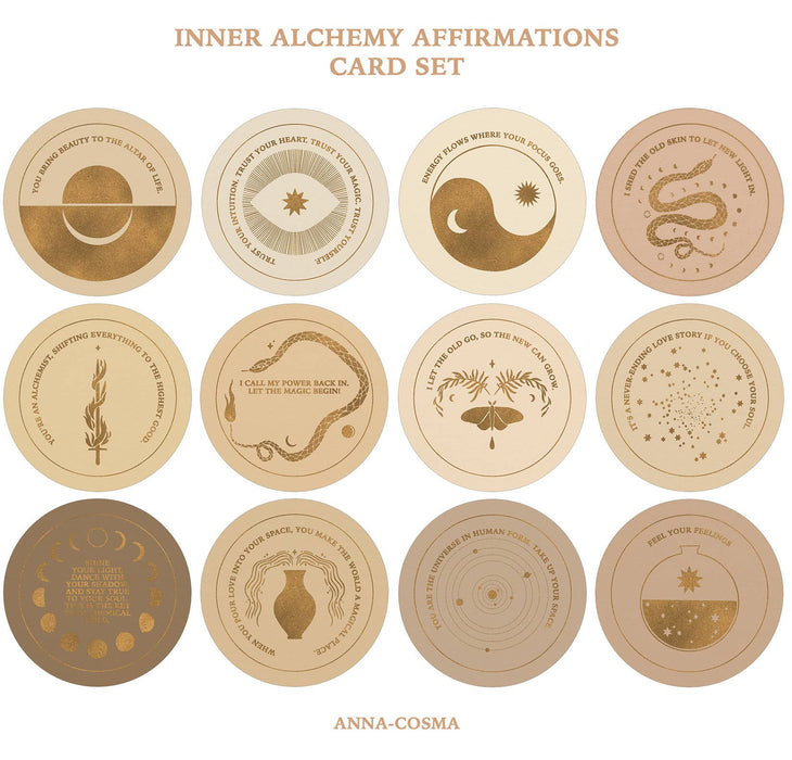 INNER ALCHEMY AFFIRMATIONS - CARD SET - DECK - GOLD EDITION
