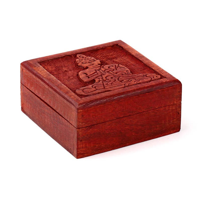 Mango Wood Thai Buddha Jewelry Box