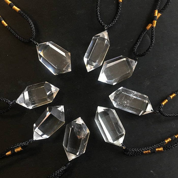 Vuorikristalli kaksoiskärkiriipus noin 4–5 cm