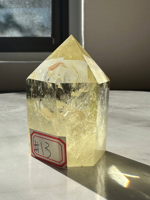 Luonnollinen sitriini obeliski #13