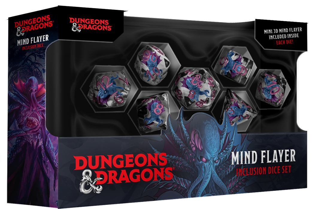 D&D Monsters hartsinen Inclusion-noppasetti: Mind Flayer - Fanroll