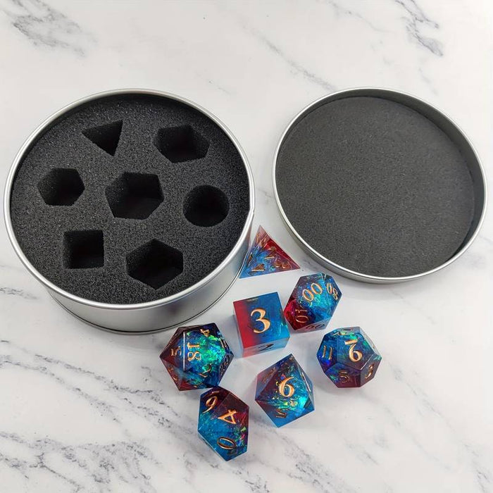 Tin box for role playing dice