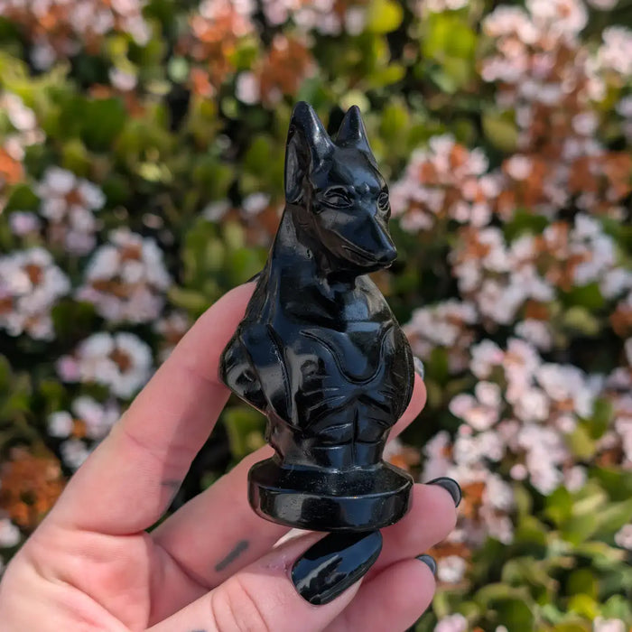 Obsidiaani Anubis veistos