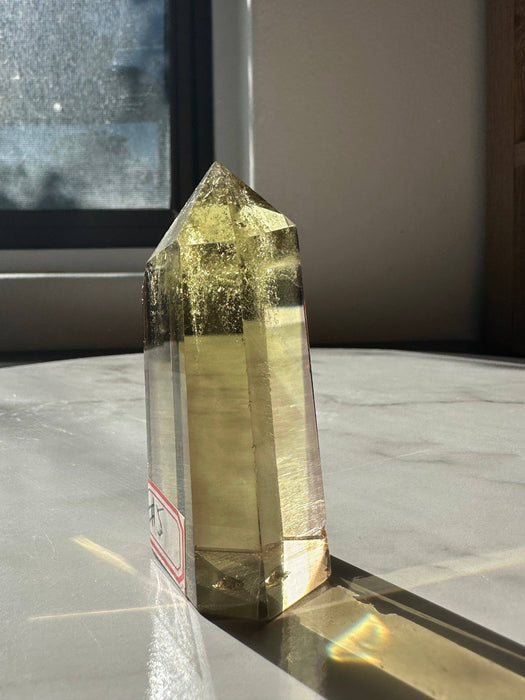 Savuinen luonnon sitriini obeliski #5