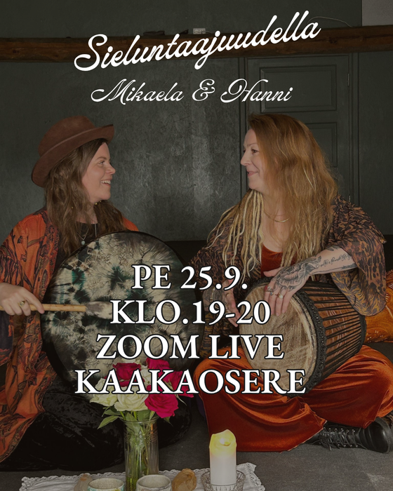 Sieluntaajudella ZOOM live Ke.28.9 klo.19-20 Kaakaoseremonia - Lippu