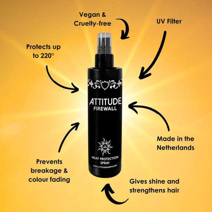 Firewall Heat Protection Spray – lämpösuojasuihke UV-suojalla - Attitude Hair Dye