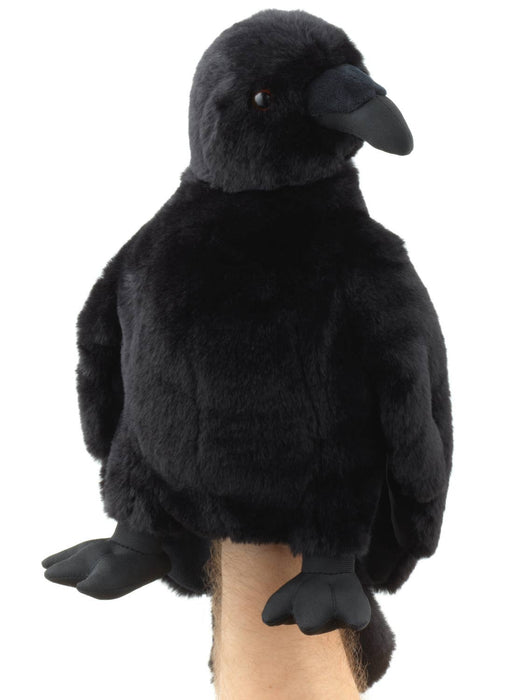 Käsinukke: korppi, käännettävällä päällä – 31 cm