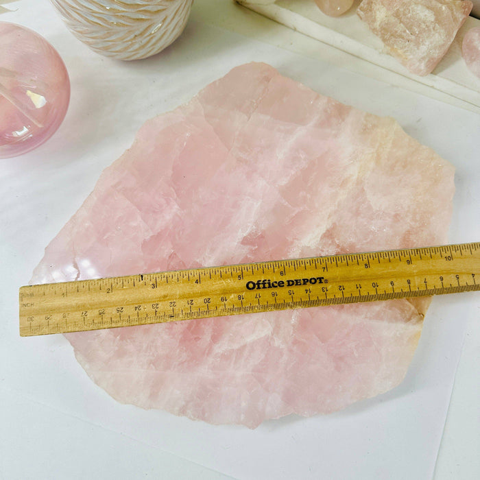 Rose quartz plate - 3kg 