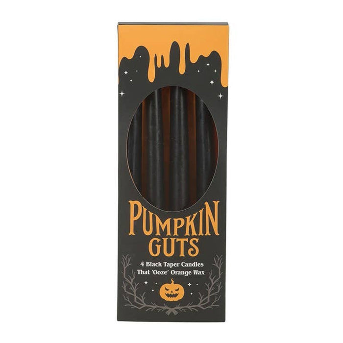 Pumpkin Guts - Kurpitsansisus - valuvat kruunukynttilät, 4 kpl